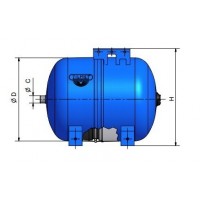 ΚΛΕΙΣΤΟ ΔΟΧΕΙΟ ΔΙΑΣΤΟΛΗΣ 60 LT ZILMET 10 bar ΟΡΙΖΟΝΤΙΟ